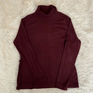 UNIQLO HEATTECH turtleneck sweater size Large color Burgundy
